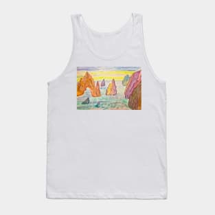 Seascape with colourful rock Tank Top